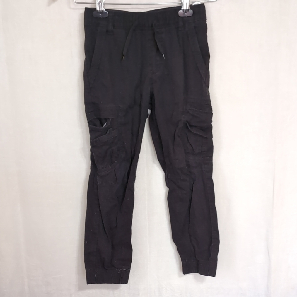 Wrangler Boy's Black Cargo Pant Elastic Waist Size 7 Regular